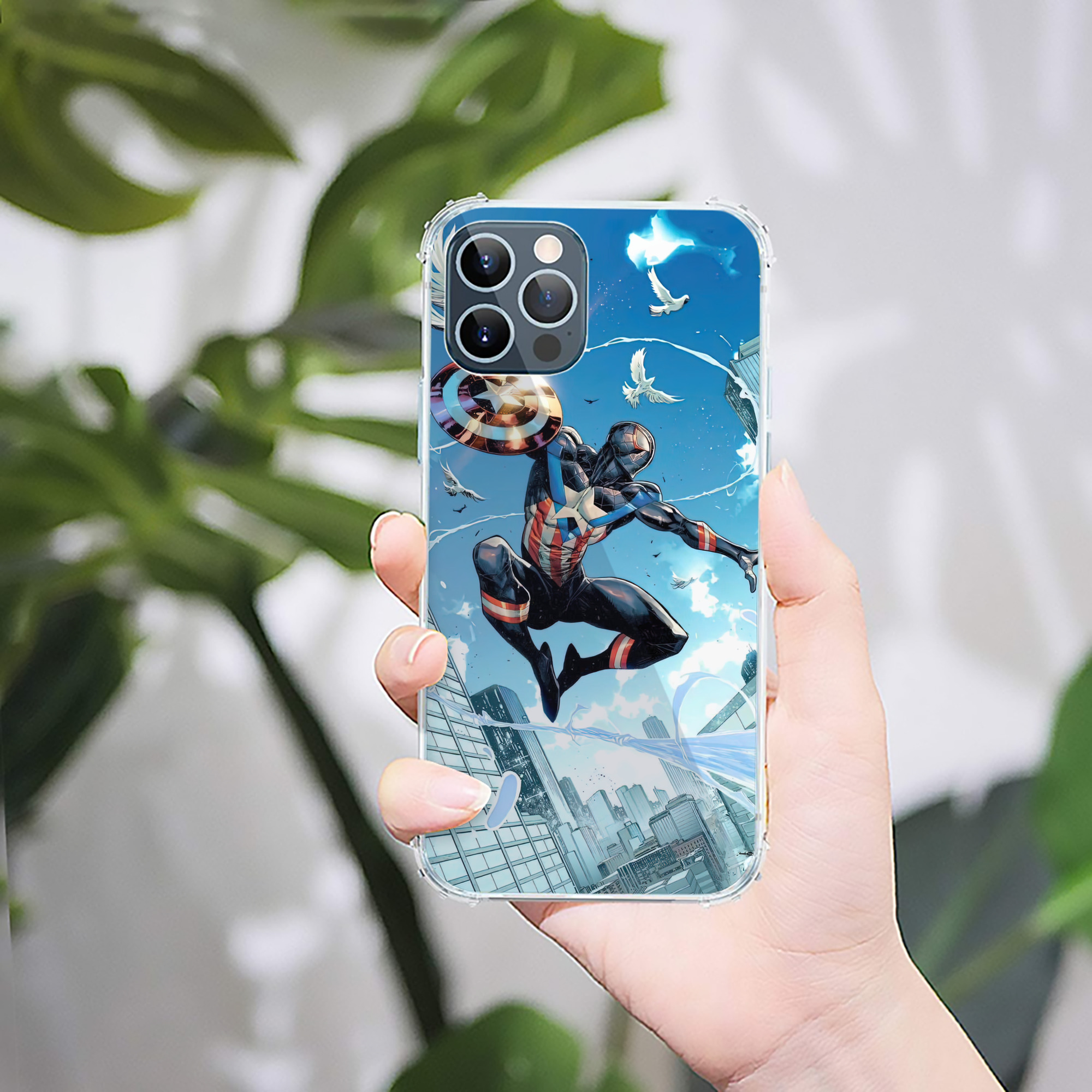 （画像用） Spider Man スパイダーマン 【iPhone 12シリーズ対応】透明スマホケース（クリアソフトケース）